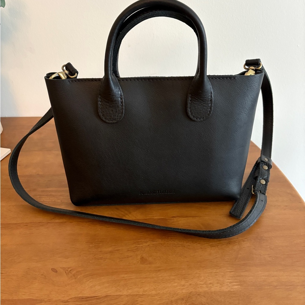 Black Portland Leather Rainstorm Handbag